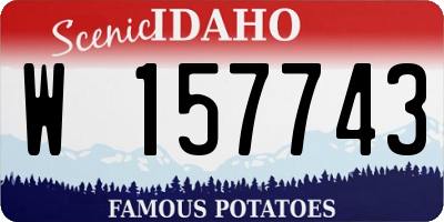 ID license plate W157743