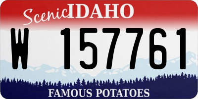 ID license plate W157761