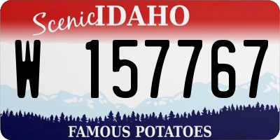 ID license plate W157767