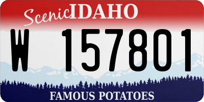 ID license plate W157801