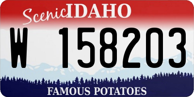 ID license plate W158203
