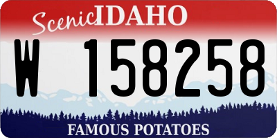 ID license plate W158258