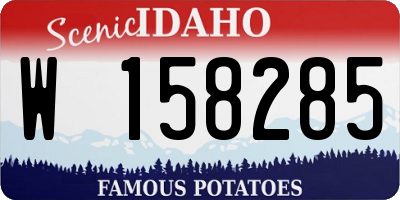 ID license plate W158285