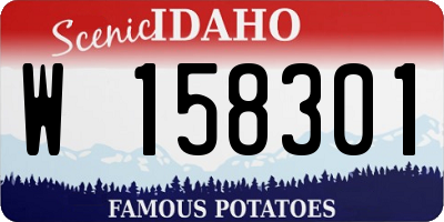 ID license plate W158301
