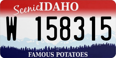 ID license plate W158315