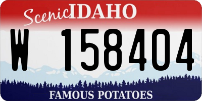 ID license plate W158404