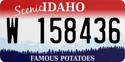 ID license plate W158436