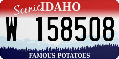 ID license plate W158508