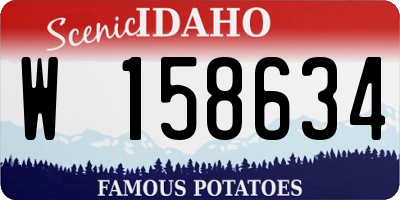 ID license plate W158634