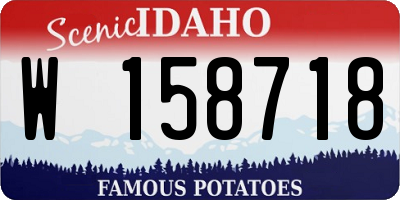 ID license plate W158718