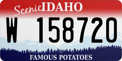 ID license plate W158720