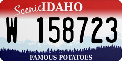 ID license plate W158723