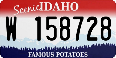 ID license plate W158728