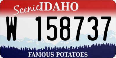 ID license plate W158737