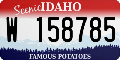 ID license plate W158785