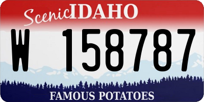 ID license plate W158787