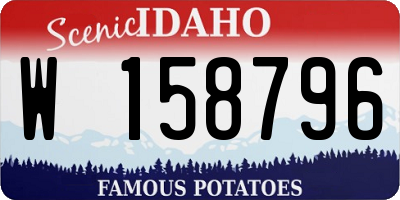 ID license plate W158796