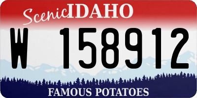 ID license plate W158912