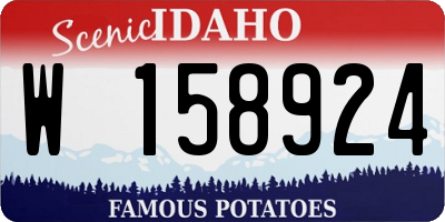 ID license plate W158924