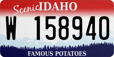 ID license plate W158940