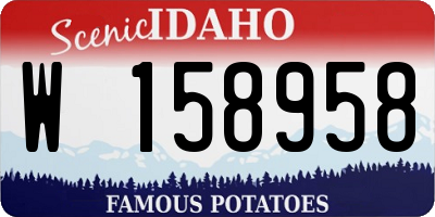 ID license plate W158958
