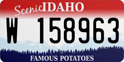 ID license plate W158963