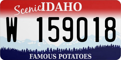 ID license plate W159018