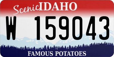 ID license plate W159043