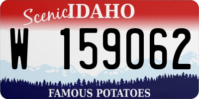 ID license plate W159062