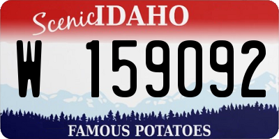 ID license plate W159092