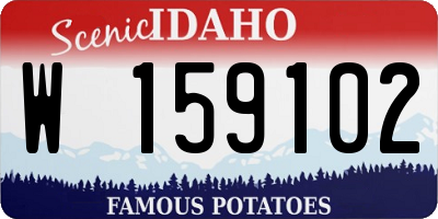 ID license plate W159102