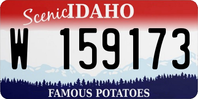 ID license plate W159173