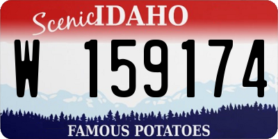 ID license plate W159174