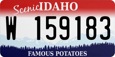ID license plate W159183