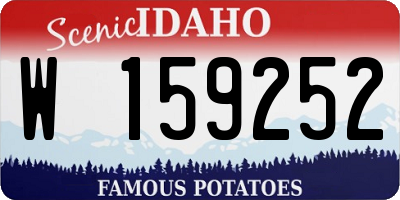 ID license plate W159252
