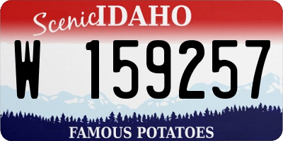 ID license plate W159257