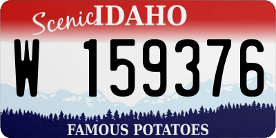 ID license plate W159376