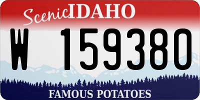 ID license plate W159380