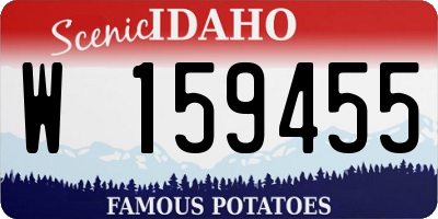 ID license plate W159455