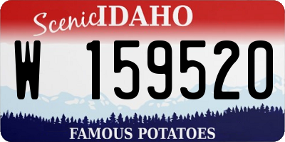 ID license plate W159520