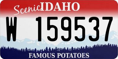 ID license plate W159537