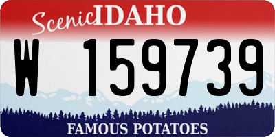 ID license plate W159739