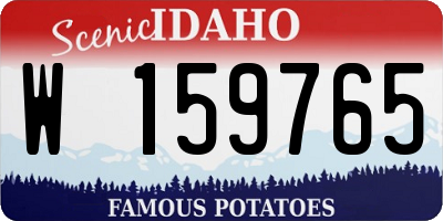 ID license plate W159765