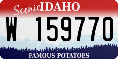 ID license plate W159770