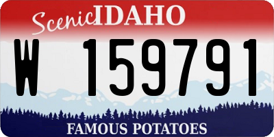 ID license plate W159791