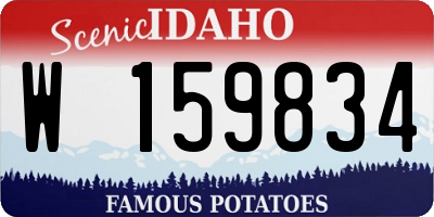 ID license plate W159834