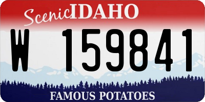 ID license plate W159841