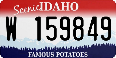 ID license plate W159849