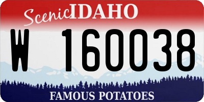 ID license plate W160038
