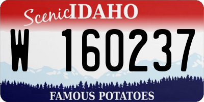 ID license plate W160237